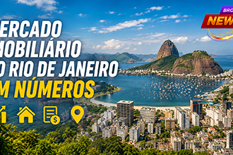 Vista aérea da orla do Rio de Janeiro com edifícios residenciais e comerciais, representando os indicadores e o desempenho do mercado imobiliário fluminense.