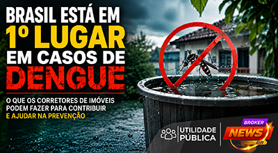 Corretor de imóveis orienta proprietário sobre prevenção da dengue em uma casa