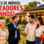 Corretores de imóveis realizando o sonho da casa própria de uma família