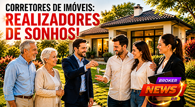 Corretores de imóveis realizando o sonho da casa própria de uma família