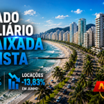 Mercado imobiliário da Baixada Santista tem alta nas vendas e queda nas locações em junho de 2026