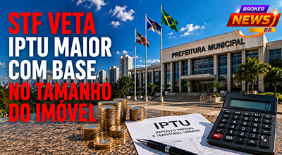STF impede cobrança de IPTU maior com base no tamanho do imóvel, em frente a uma prefeitura municipal