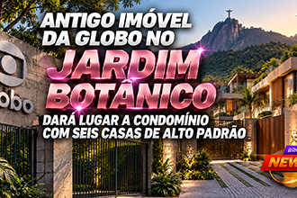 Antigo imóvel da Globo no Jardim Botânico dará lugar a condomínio com seis casas de alto padrão