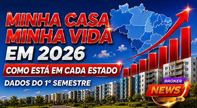 Minha Casa Minha Vida em 2026 com mapa do Brasil e novas moradias selecionadas por estado