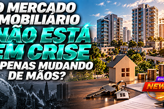 Mercado imobiliário brasileiro com edifícios residenciais e cenário urbano de São Paulo