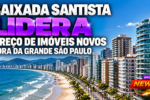 Prédios residenciais novos na orla de Praia Grande, na Baixada Santista, região com o maior preço médio de apartamentos novos fora da Região Metropolitana de São Paulo.