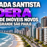 Prédios residenciais novos na orla de Praia Grande, na Baixada Santista, região com o maior preço médio de apartamentos novos fora da Região Metropolitana de São Paulo.