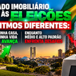 Mercado imobiliário brasileiro com diferenças entre habitação econômica e imóveis de médio e alto padrão em 2026.