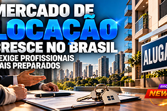 Profissionais do mercado imobiliário analisam documentos e administram contratos de locação de imóveis.